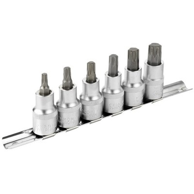 DAKCOS Bit-Einsatz Torx T-Profil T30-T60 Bit Nüsse 1/2'' Antrieb Innenvierkant