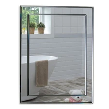 Mood Rectangular Bathroom Mirror Wall Mounted (16 x 20 Inch), Double Layer of...