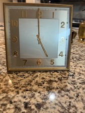 VINTAGE TIFFANY AND CO. MECHANICAL BRASS DESK CLOCK
