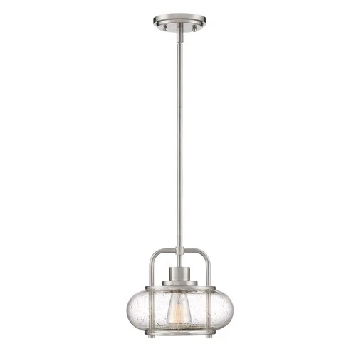 Quoizel TRG1510 Trilogy 1 Light 10"W Mini Pendant - Nickel - Picture 4 of 7