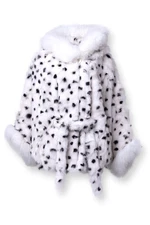White Fox Fur Cape Spotted