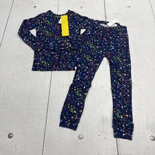 Gap Pajama Set Kids 4 Years Multicolor Paint Splatter Cotton 2 Piece Sleepwear