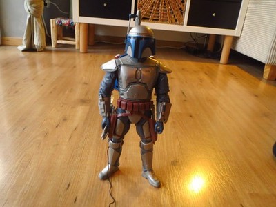 Jango Fett Electronic Battling Star Wars 12 Inch  Hasbro Action Figure lose 2002