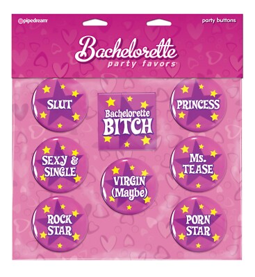 Bachelorette Party Wearable Buttons Favors Girls Night Bride To Be Decor Parties