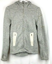 Athleta Womens XS Long Sleeve Full Zip Limantour Hoodie Jacket Gray Thumb Holes