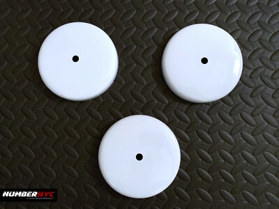 3x WHITE 5'' CANOPY PLATE FOR ROUND WIRE 1/8IP HOLE WHITE GLOSS FOR CEILING LAMPS