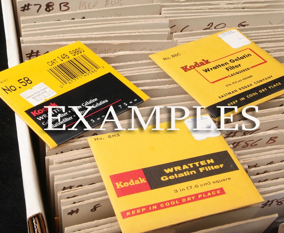 Wratten 21 22 23A 24 25 26 29 92 70 ORANGE-RED SERIES long pass Kodak filters - Image 2 of 4