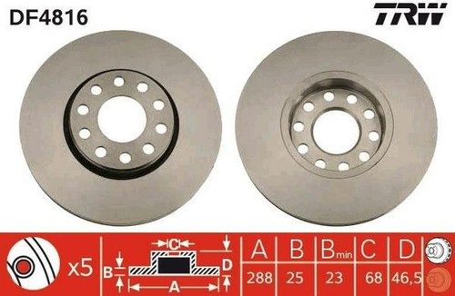 A1371V LPR Disco De Freno 288x25mm, 5, Ventilación Interna | Precio Y Opiniones