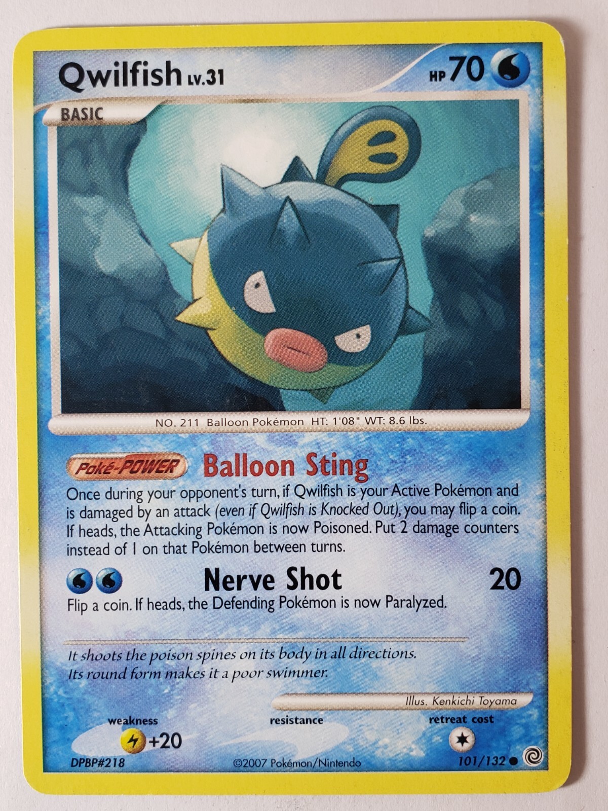 Qwilfish 101/132 LP - Secret Wonders Pokemon Card - $2 Combined Shipping