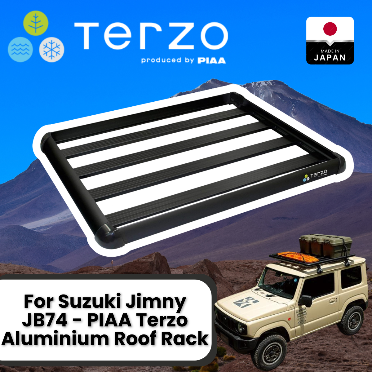 Roof Rack Suzuki Jimny JB74 – Aluminium, Made in Japan - Main Image