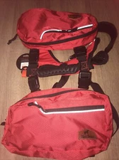 Black Doggy: Reflective Dog Backpack Outdoor Pets Harness. Size M