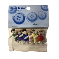 6 Doll Shank Buttons Kids Dress It Up 6 Colors New vn
