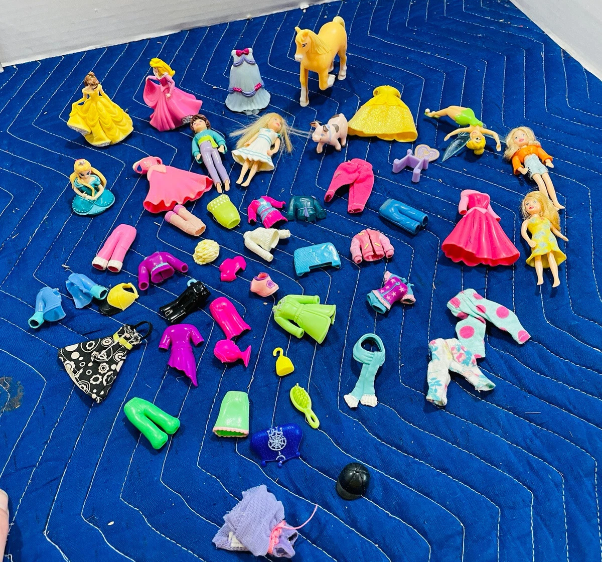 Vintage POLLY POCKET LOT de princesas, Vestidos de goma silicona | eBay