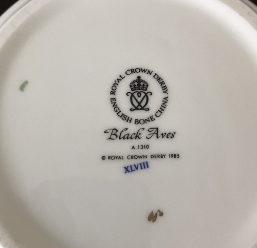 BLACK AVES Royal Crown Derby Ingwerglas 7" hoch Made in England wunderschön - Bild 9 von 12