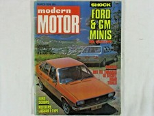 MODERN MOTOR MAGAZINE MARCH 1974 V8 TORANA LH, SLR 5000, PASSAT, T-BIRD, AUDI