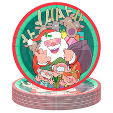 Christmas Paper Plates 25 9" Holiday Paper Plates Disposable Paper Plates