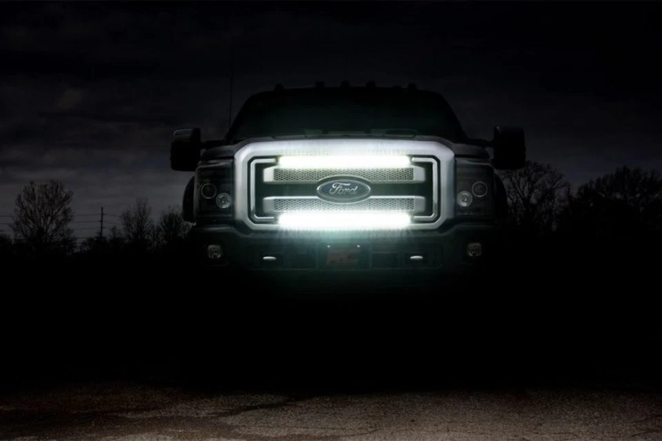 Rough Country para Ford SuperDuty 30 pulgadas serie negra kit de rejilla LED con blanco individual Foto 4 de 4