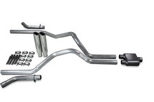 Dodge Ram 1500 04-08 2.5 Dual Exhaust Kits 1 Chamber Clamp On Tips Corner Exit Dodge Ram 1500 04-08 2.5 Dual Exhaust Kits 1 Chamber Clamp On Tips Corner Exit