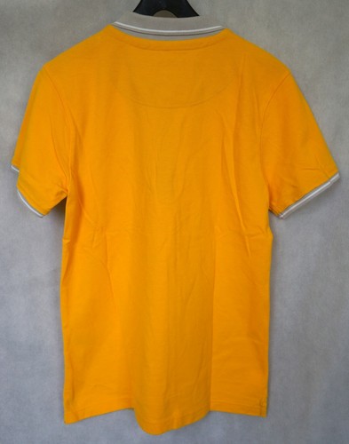 LUHTA Mens Polo Shirt Yellow 100% Cotton Size S Small Eur 48 UK 38 - Picture 6 of 9