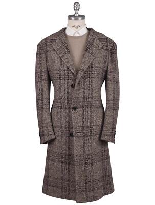 Kiton Multicolor Virgin Wool Cashmere Silk Overcoat TC360 Man