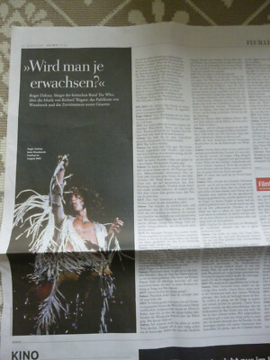 Clipping aus ZEIT vom August 2019 - Roger Daltrey im Interview