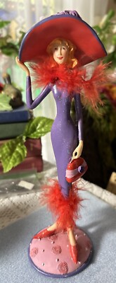 Vintage RARE Dazzling Diva s Shopaholic  OOAK 9.25  Unique Detailed Purple & Red