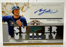 2014 Topps Triple Threads #TTAR-BZ3 Autographed Ben Zobrist Jersey Card 5/9