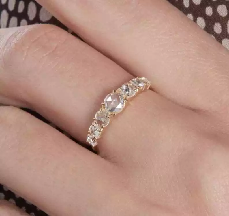 Rose cut deals white sapphire