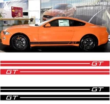 2 PCS Graphics Decal Sticker Side Skirt Stripe Kit For All models Custom