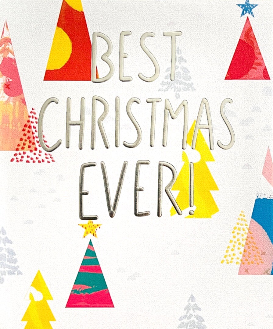 BEST CHRISTMAS EVER! Blank Contemporary Card by Pattern Pop The Hallmark Studio