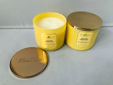 LOT OF 2 Bath & Body Works SUGARED LEMON ZEST Scented 3 Wick Candle 14.5 oz  NEW