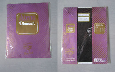 VINTAGE VEIL TIGHTS 20D with FANCY RHINESTONES VINTAGE SIZE 1
