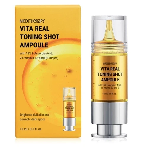 MEDITHERAPY Vita Real Toning Shot Ampoule 15ml  Tone Up Lightening Ampoule