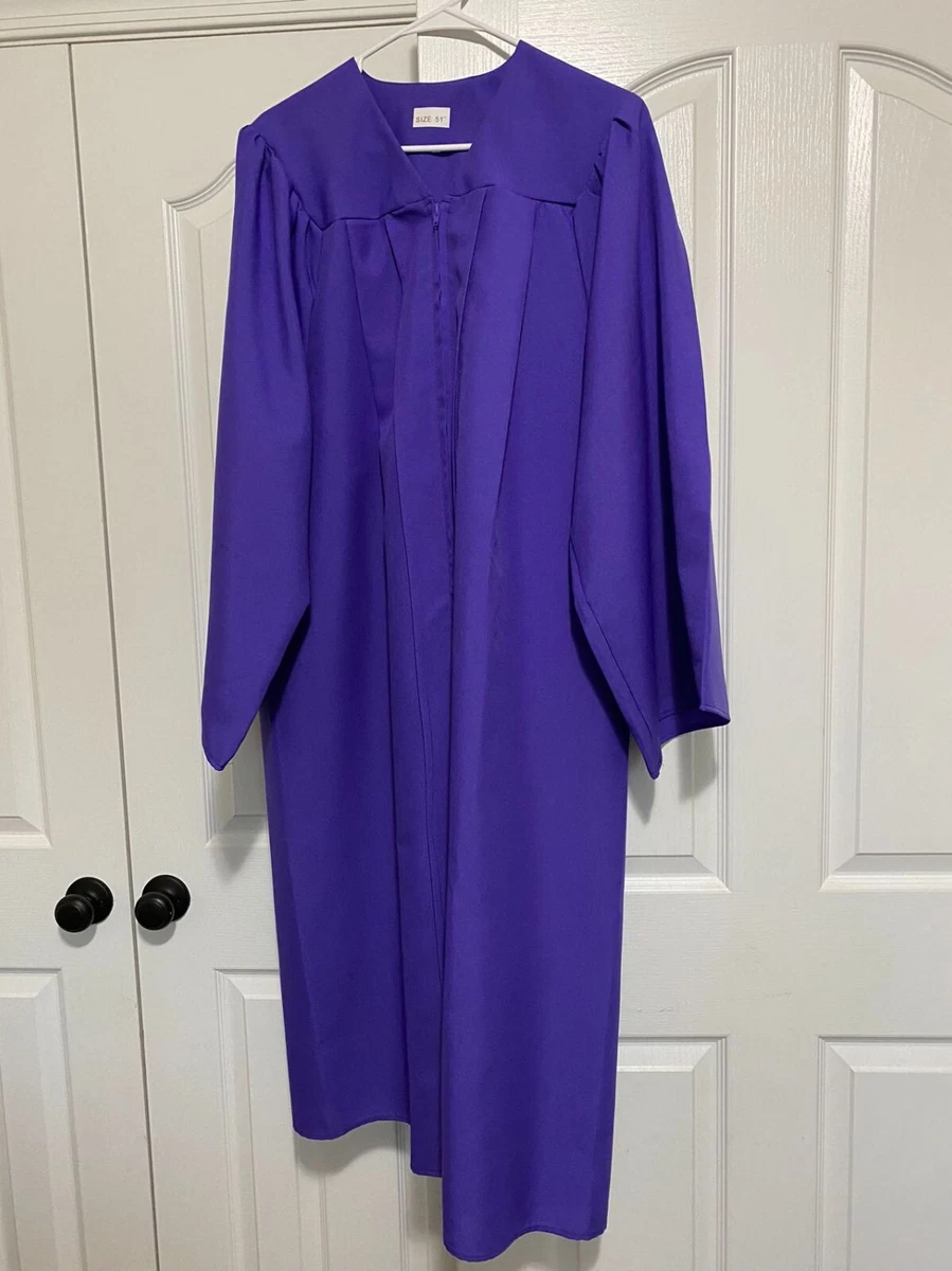 Graduation Cap and Gown 2024 Bachelor size 51 Matte Unisex, Purple