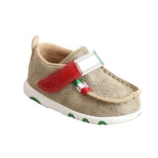 Twisted X Infants Dusty Tan Mexican Flag Driving Moc Shoes ICA0026