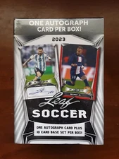 2023 Leaf Soccer Box Sealed 1 Auto Plus 10 Card Set Messi Auto??