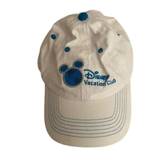Disney Vacation Club Member Hat Adult White Blue DVC