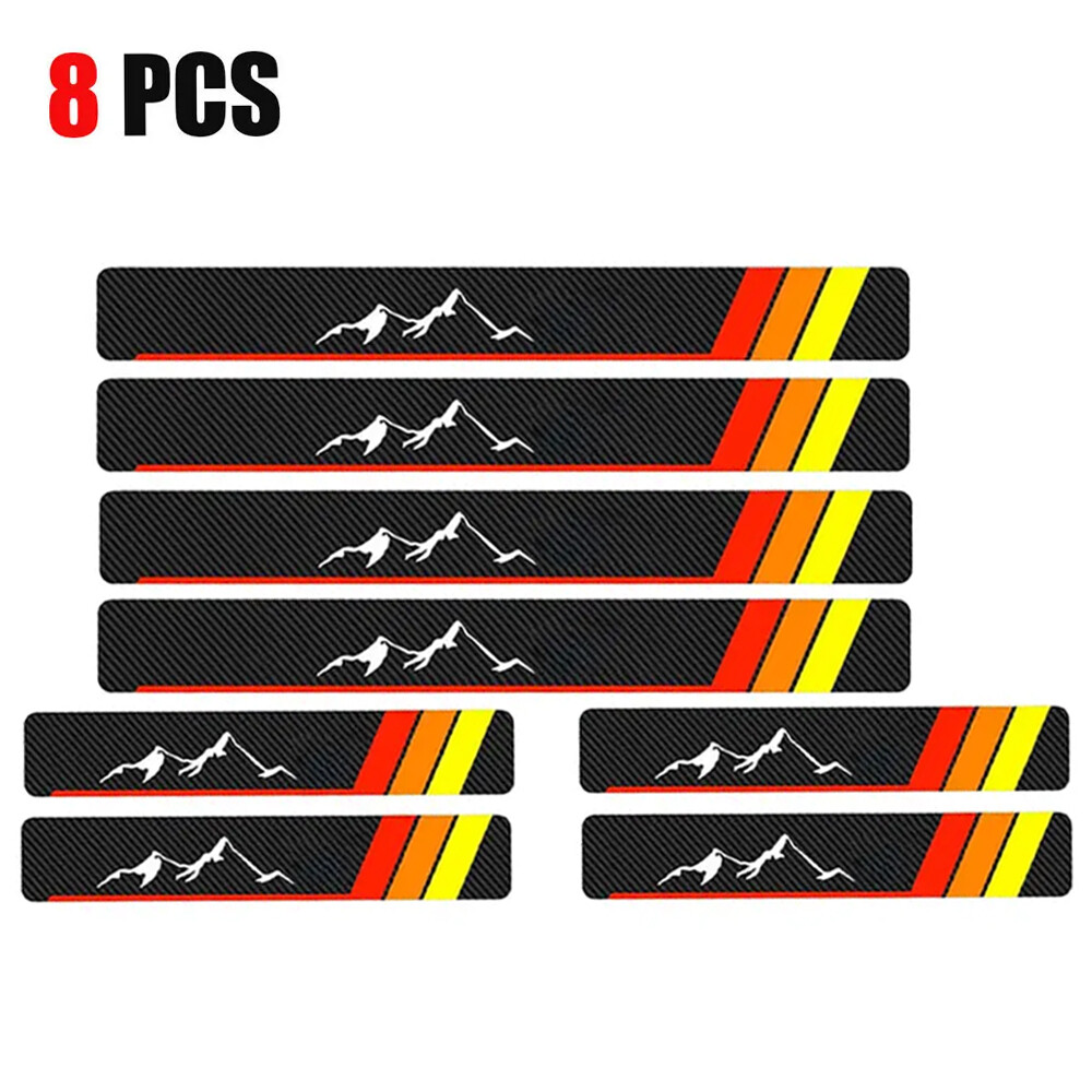 8PCS Black Car Door Sill Protector for Toyota Tacoma Entry Guard