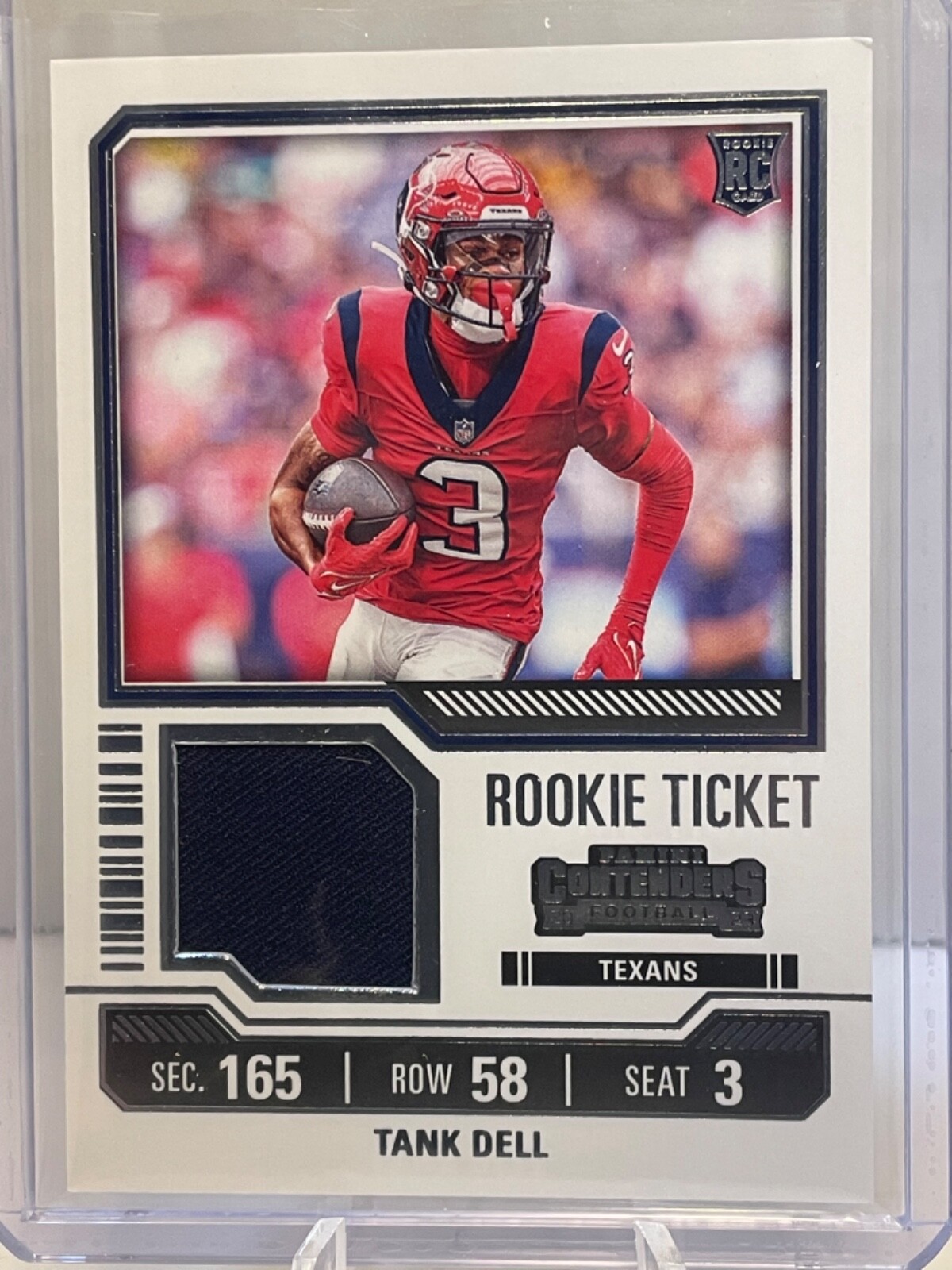 2023 Panini Contenders Tank Dell Rookie Ticket Relic #TS26 Houston Texans
