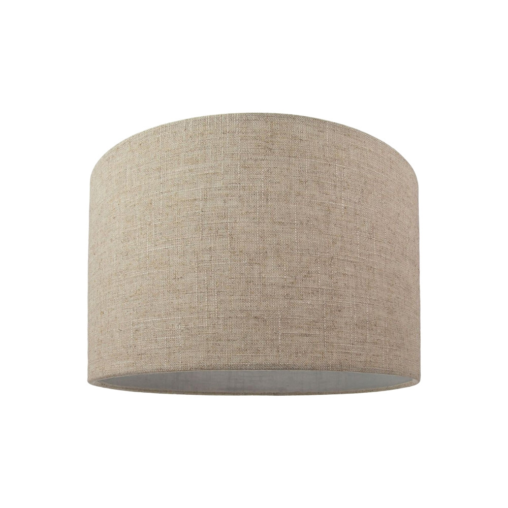 Contemporary and Stylish Natural Linen 10"" Lamp Shade in Oatmeal - 30cm Diame...