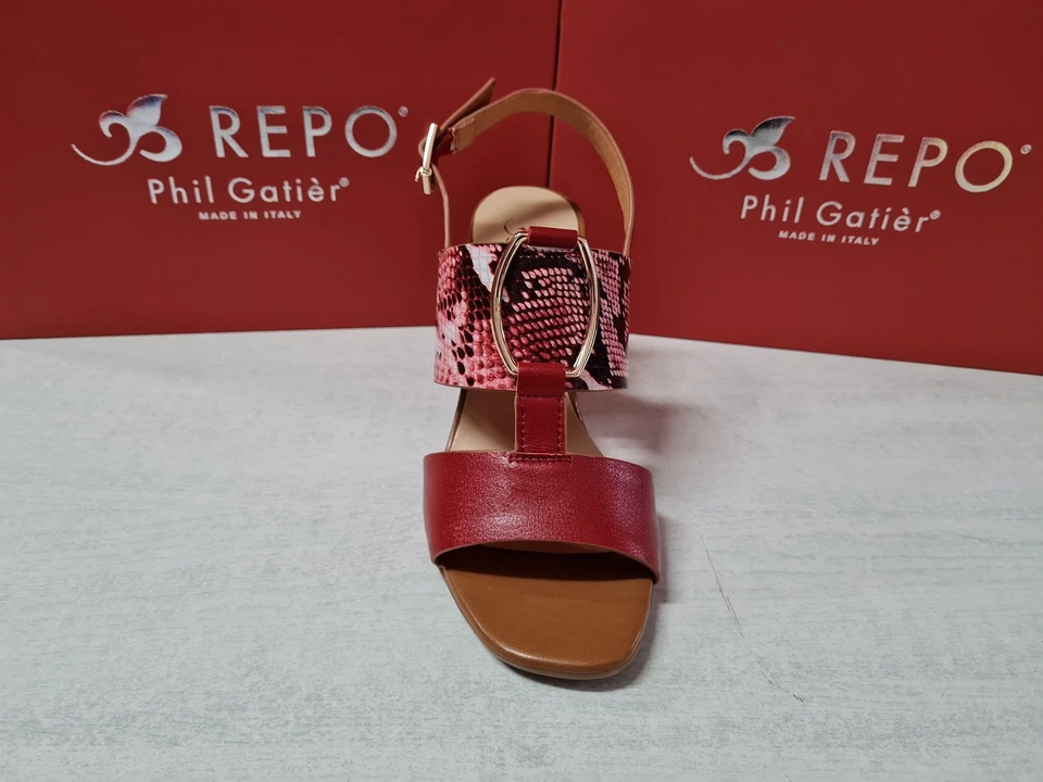 Sandale À Talon Avec Boucle, Femme - Art. 31220-E1/ROS (ROUGE) - Photo 2/4