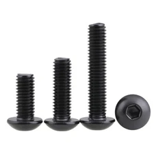 Black 304 Stainless Steel Hex Socket Bolts Button Head Screws M3 M4 M5 M6 M8 M10
