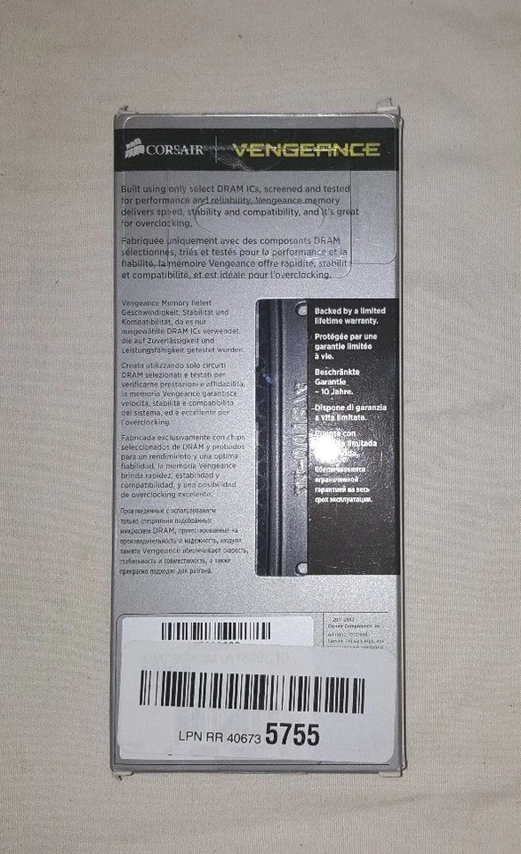 Corsair 8GB (1X 8GB) DDR3 Vengeance 8GB DDR3 1600MHz Memory Module - Image 2 of 4