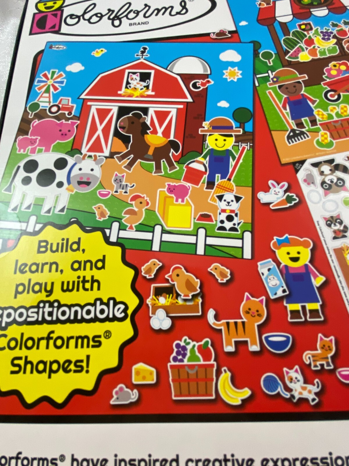 Colorforms Farm Picture Playset The Original Repositionable Reusable ...
