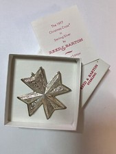 Reed  Barton 1977 Sterling Christmas Star Ornament