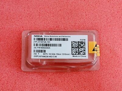 NOKIA FOTB 473472A.101 SFP+ 10.5Gb 10Km 1310nm LR/LW i-temp RTXM228-402 10G