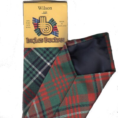 Tartan Tie Clan Wilson Ancient Scottish Wool Plaid