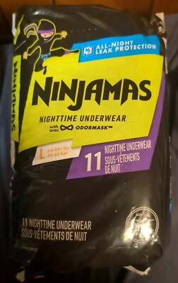 NEW NINJAMAS Nighttime Underwear L Large 64-95+ lbs
