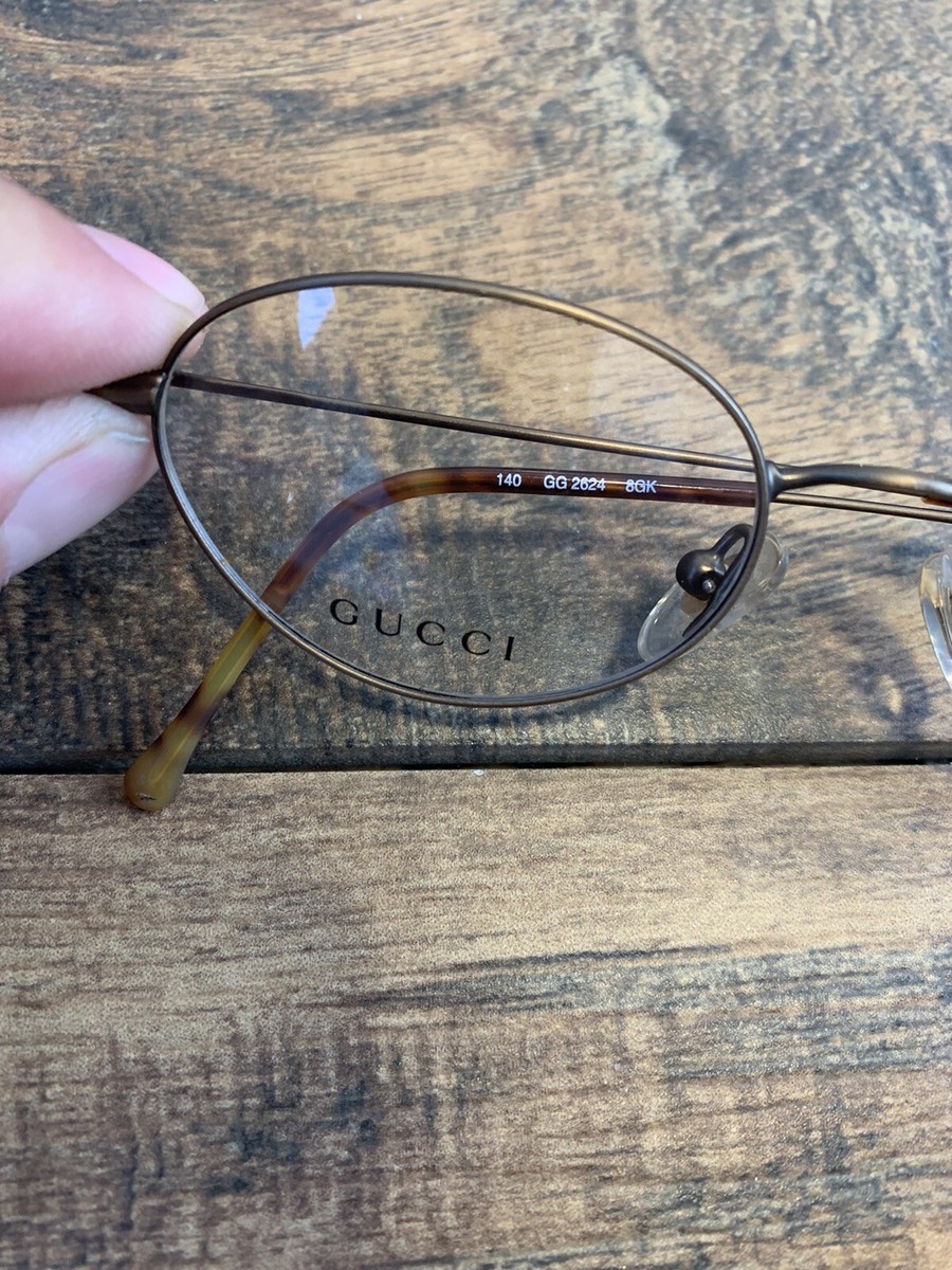 GUCCI GG2624 8GK Eyeglasses Frame Italy Petite 48-19-135