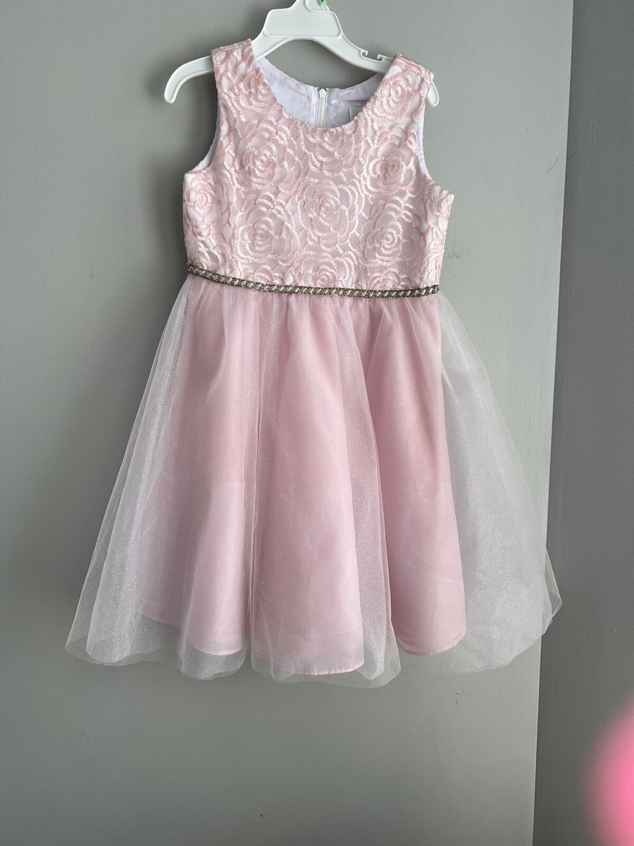 rare editions embroidered party dress Rare editions pink embroidered dress, size 6 girls fancy dress